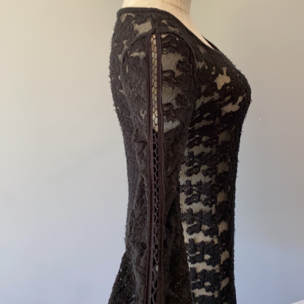 Free people sheer black long sleeve top - Picture 3 of 8